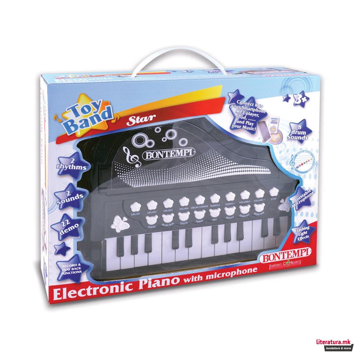 Електронско пијано - црно, Toy Band, Electronic Piano, 24 клавиши 
