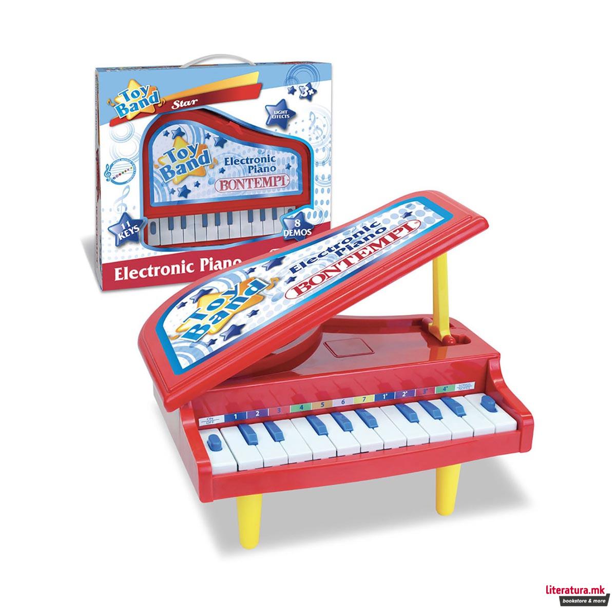 Електронско пијано - црвено, Toy Band, Electronic Piano, 11 клавиши 