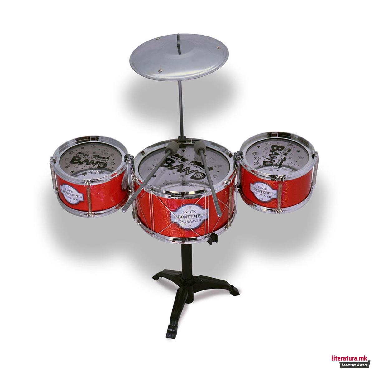 Сет тапани, Drum Set, 4 елементи, црвени 