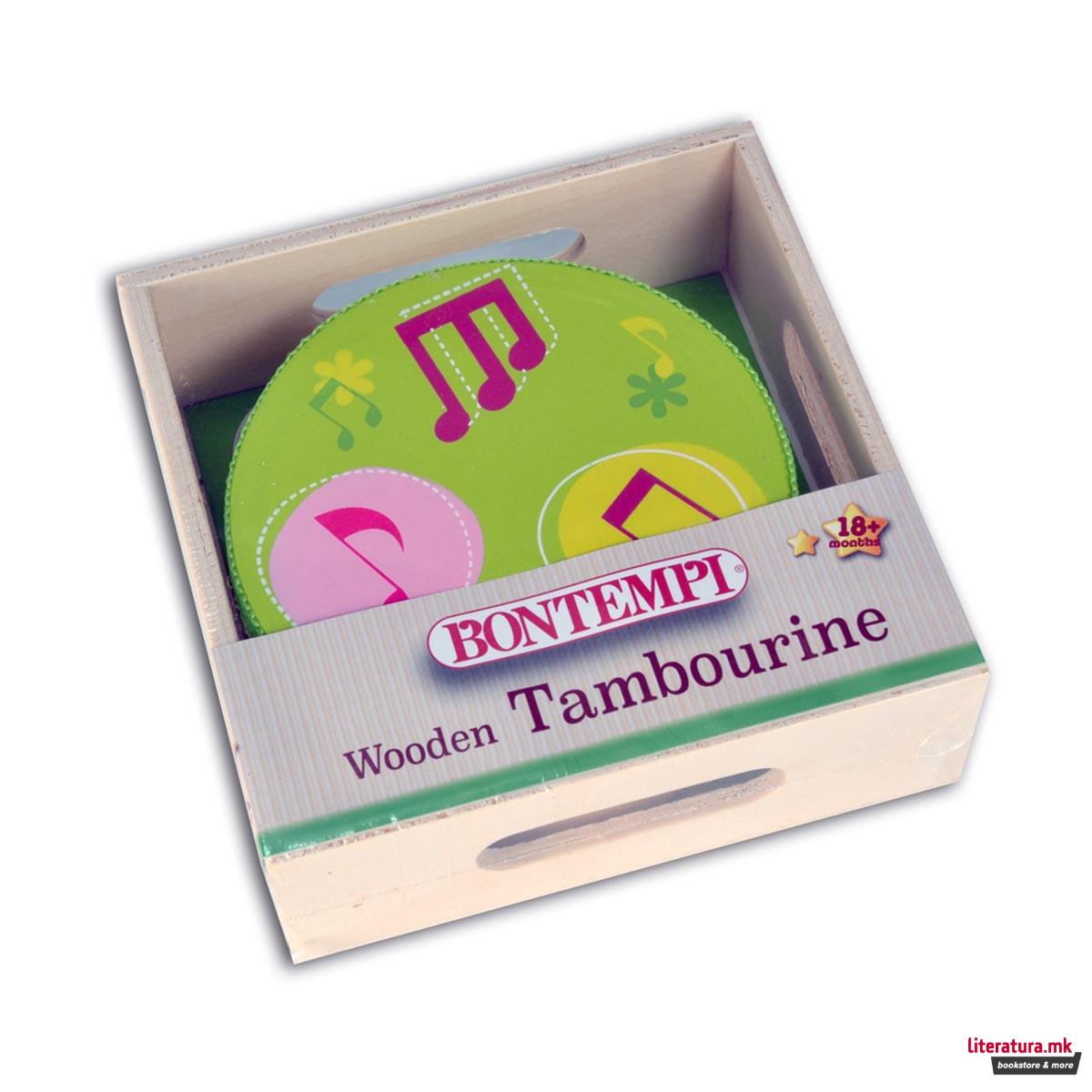Дрвена тамбурина, Wooden Tambourine, Ø10 цм