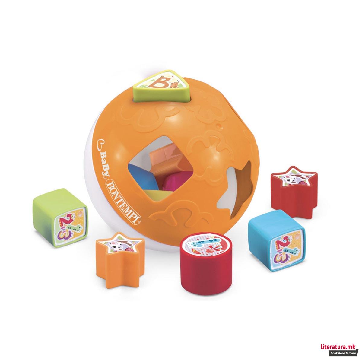Сортер-топка, Baby, Shape Activity Ball, 7 парчиња 