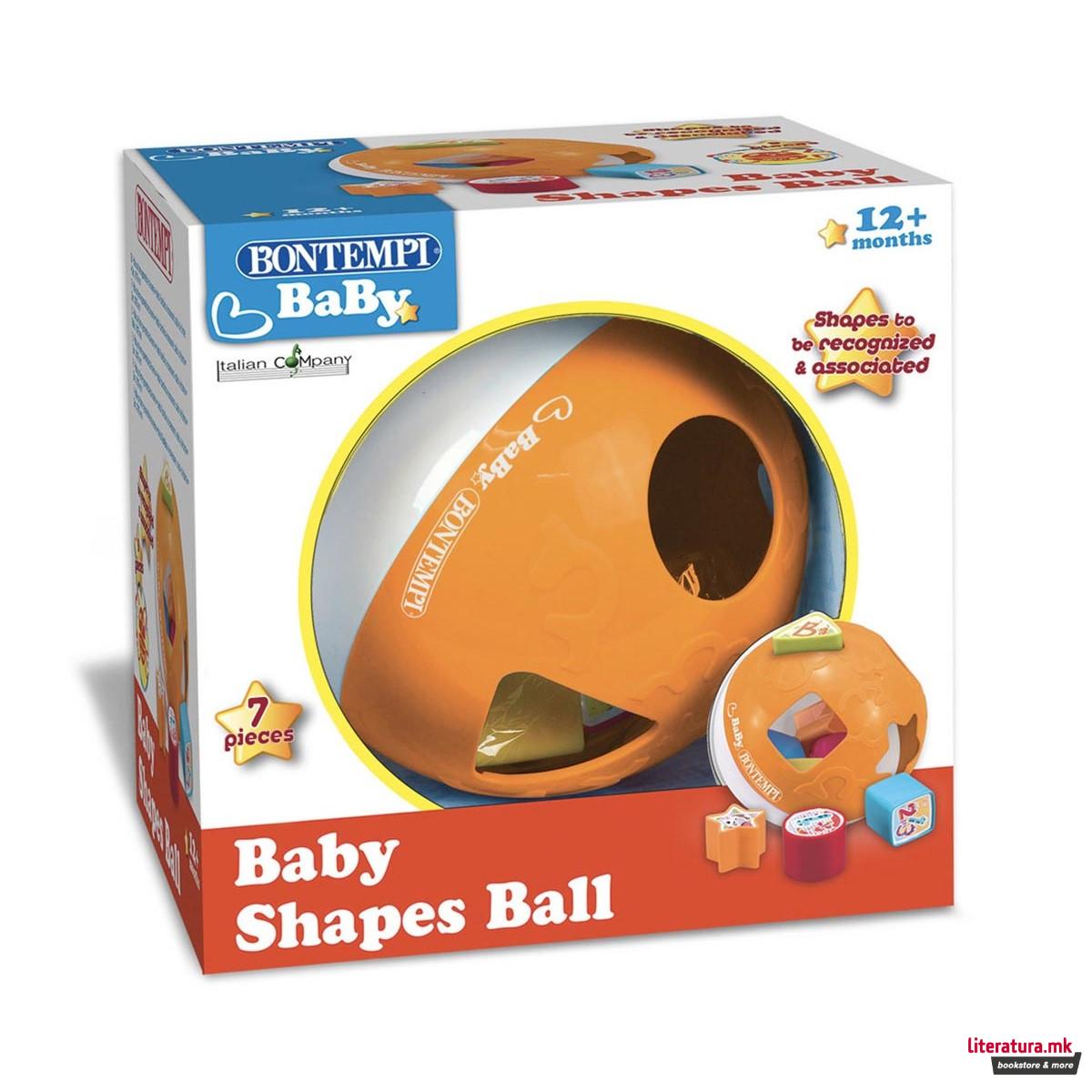Сортер-топка, Baby, Shape Activity Ball, 7 парчиња 