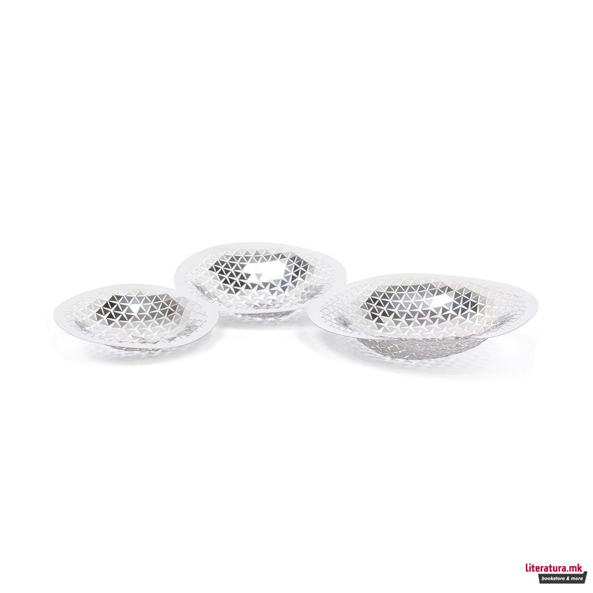 Декоративни садови, Push - Trio Bowl, нерѓосувачки челик