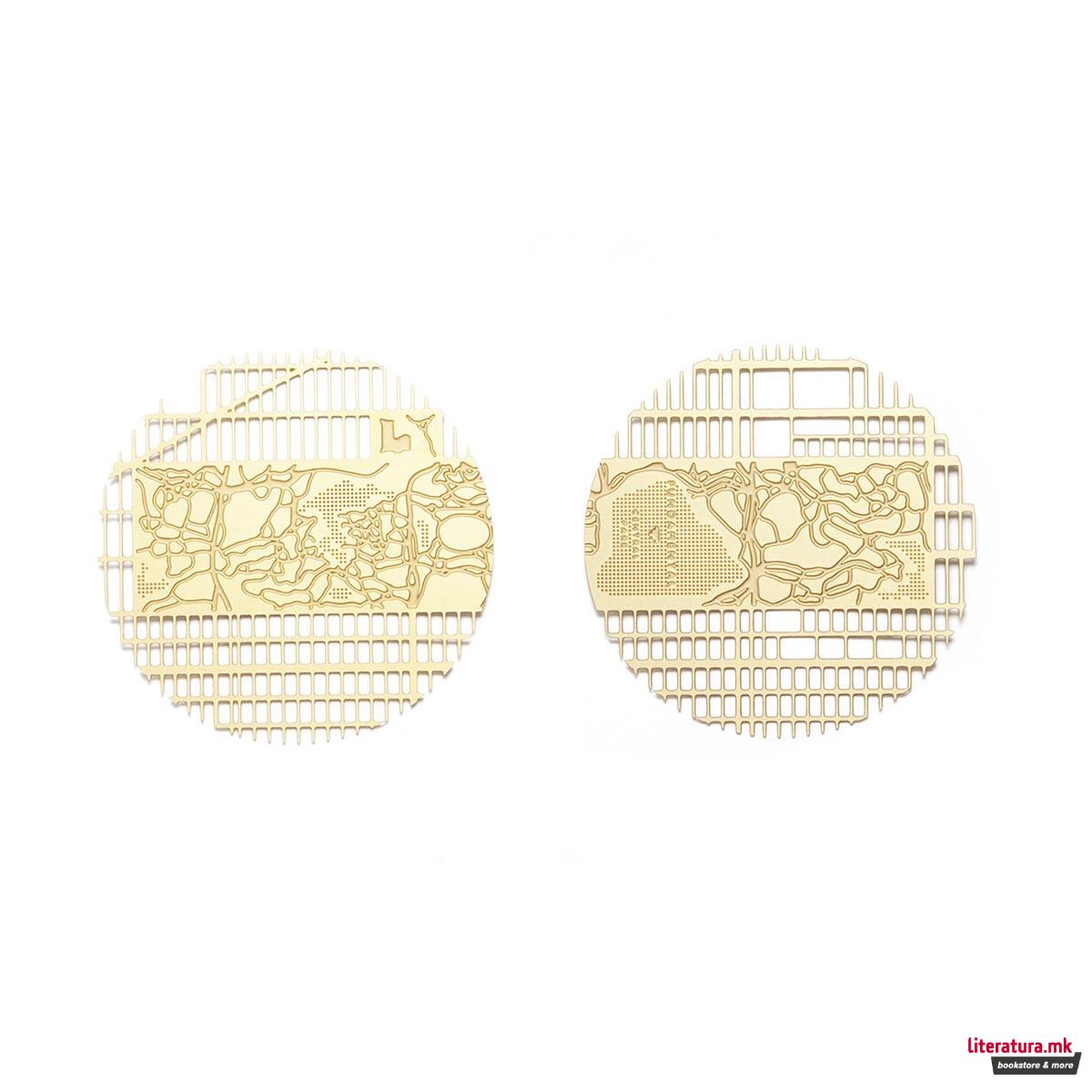 Сет од 2 подметачи, Manhattan , мат месинг 