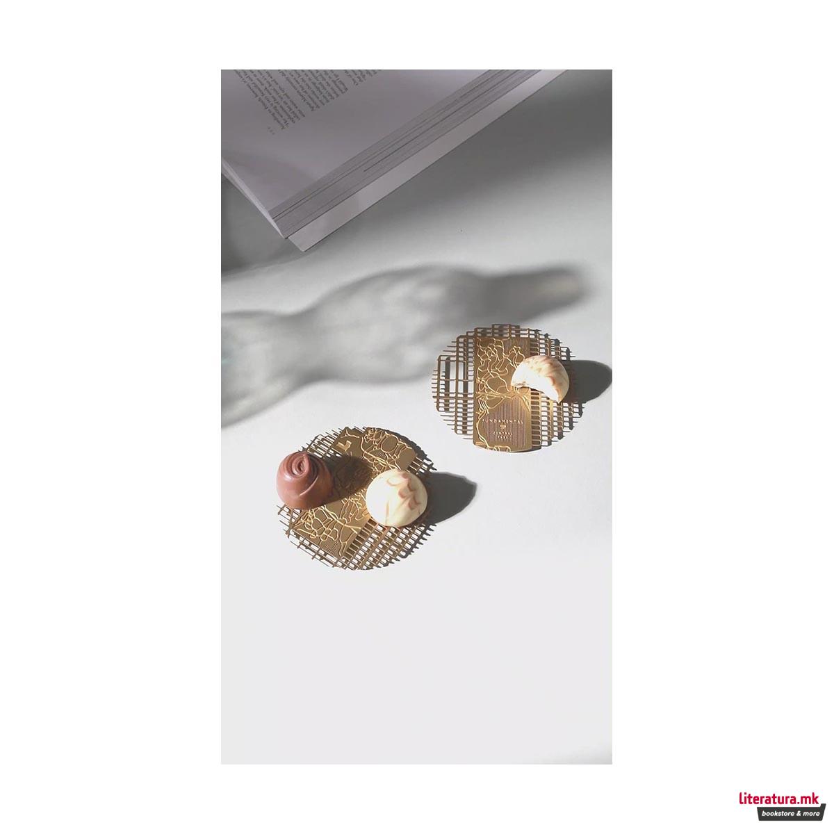 Сет од 2 подметачи, Manhattan , мат месинг 