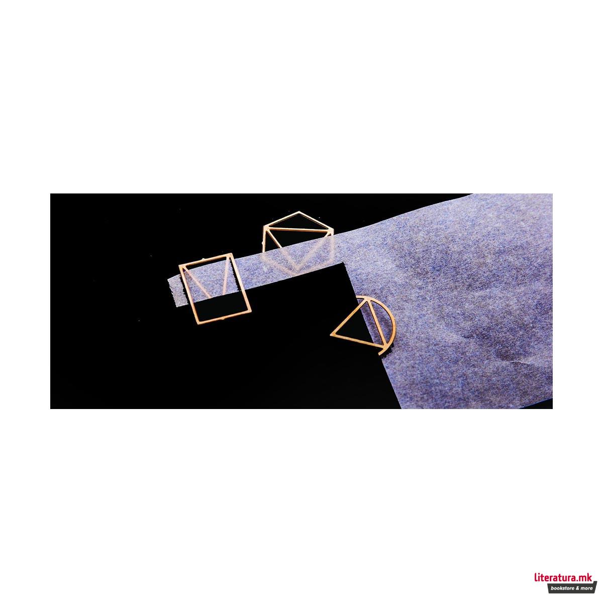 Спојувалки, сет од 15, сјаен месинг 