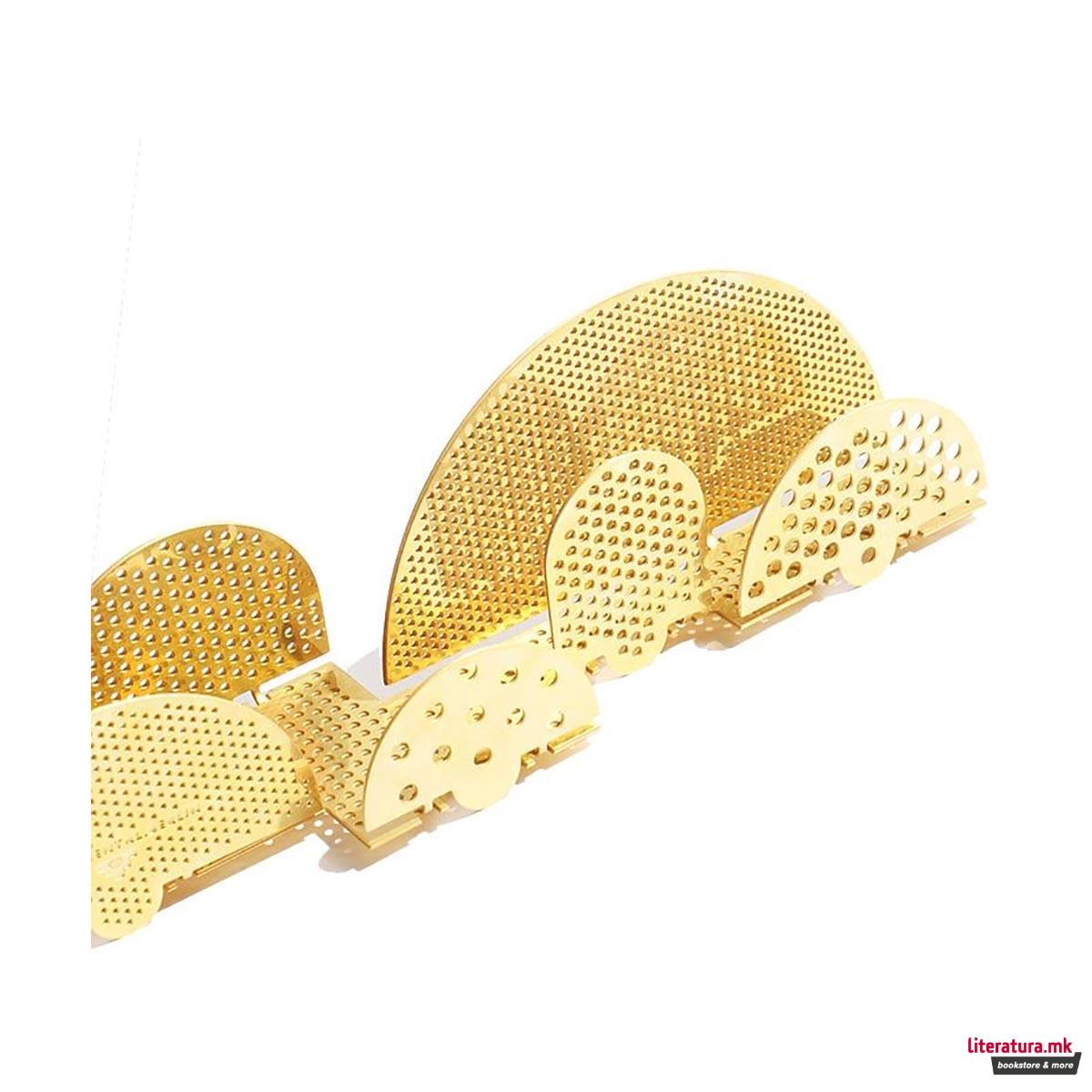 Организер за биро, Cloud Desk Tidy, сјаен месинг 