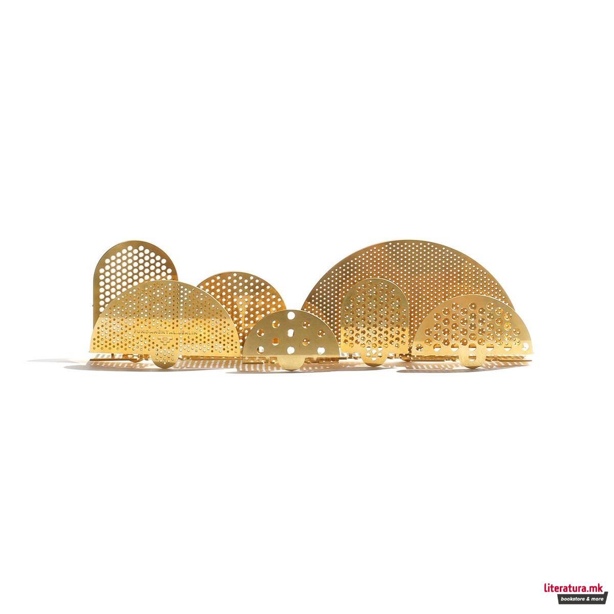 Организер за биро, Cloud Desk Tidy, сјаен месинг 