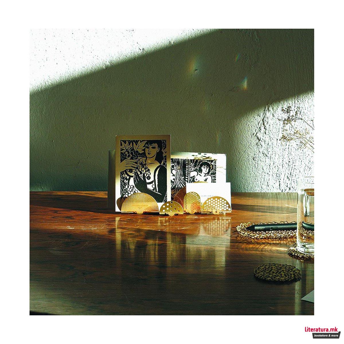 Организер за биро, Cloud Desk Tidy, сјаен месинг 