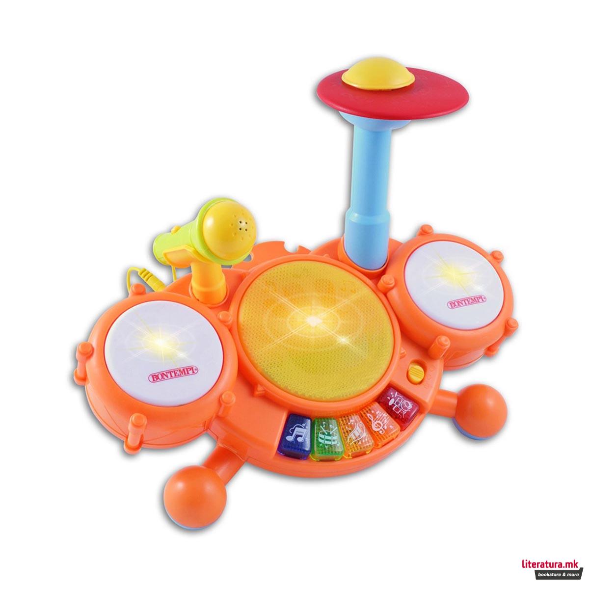 Музичка играчка - дигитални тапани, Toy Band Baby, Baby Digital Drum - со микрофон 