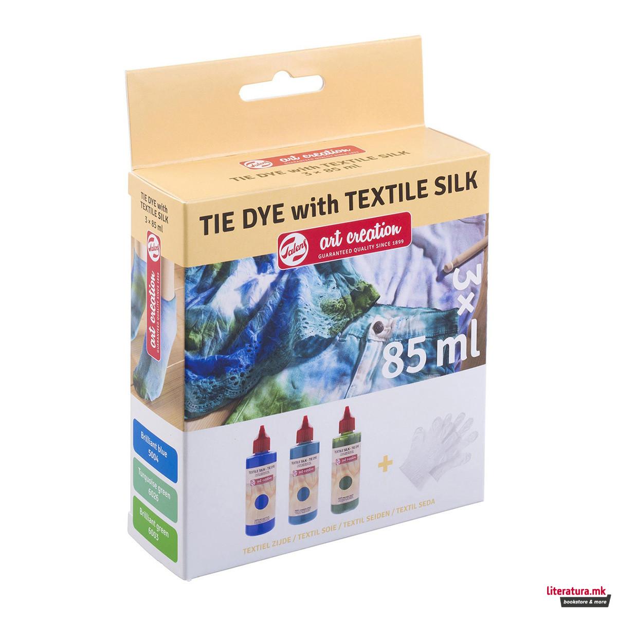 Сет текстилни бои, Talens Art Creation, Tie-dye set - Blue, 3 x 85 мл 