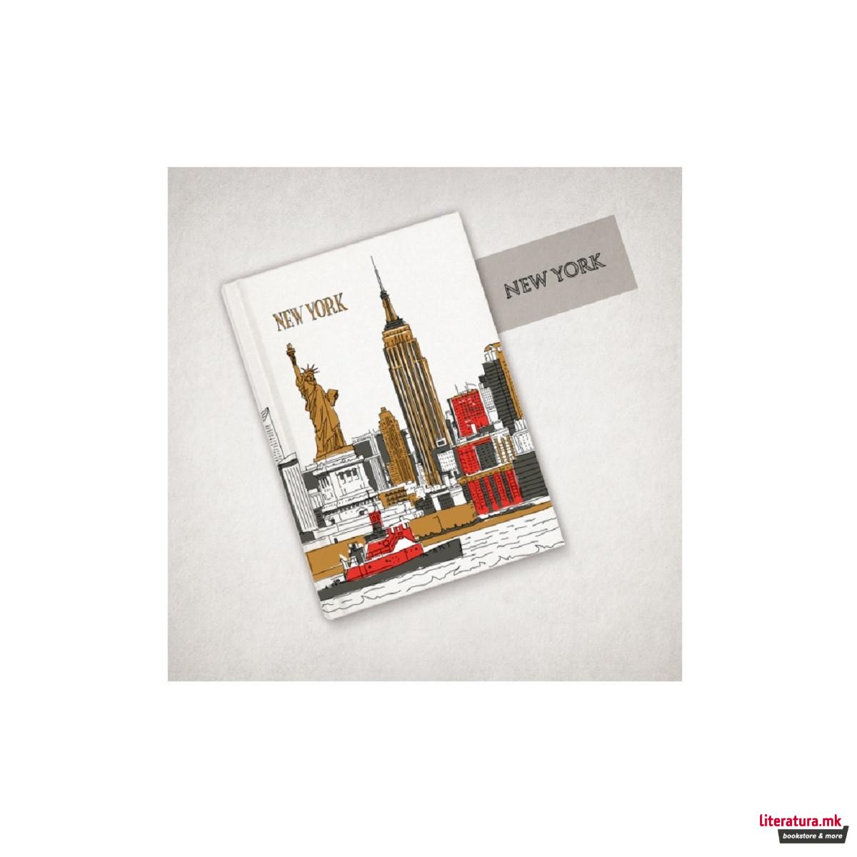 Тефтер, New York, B6, 70г/м²