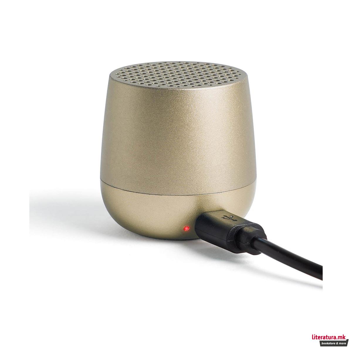 Звучник со безжично полнење, MINO+, златен 
