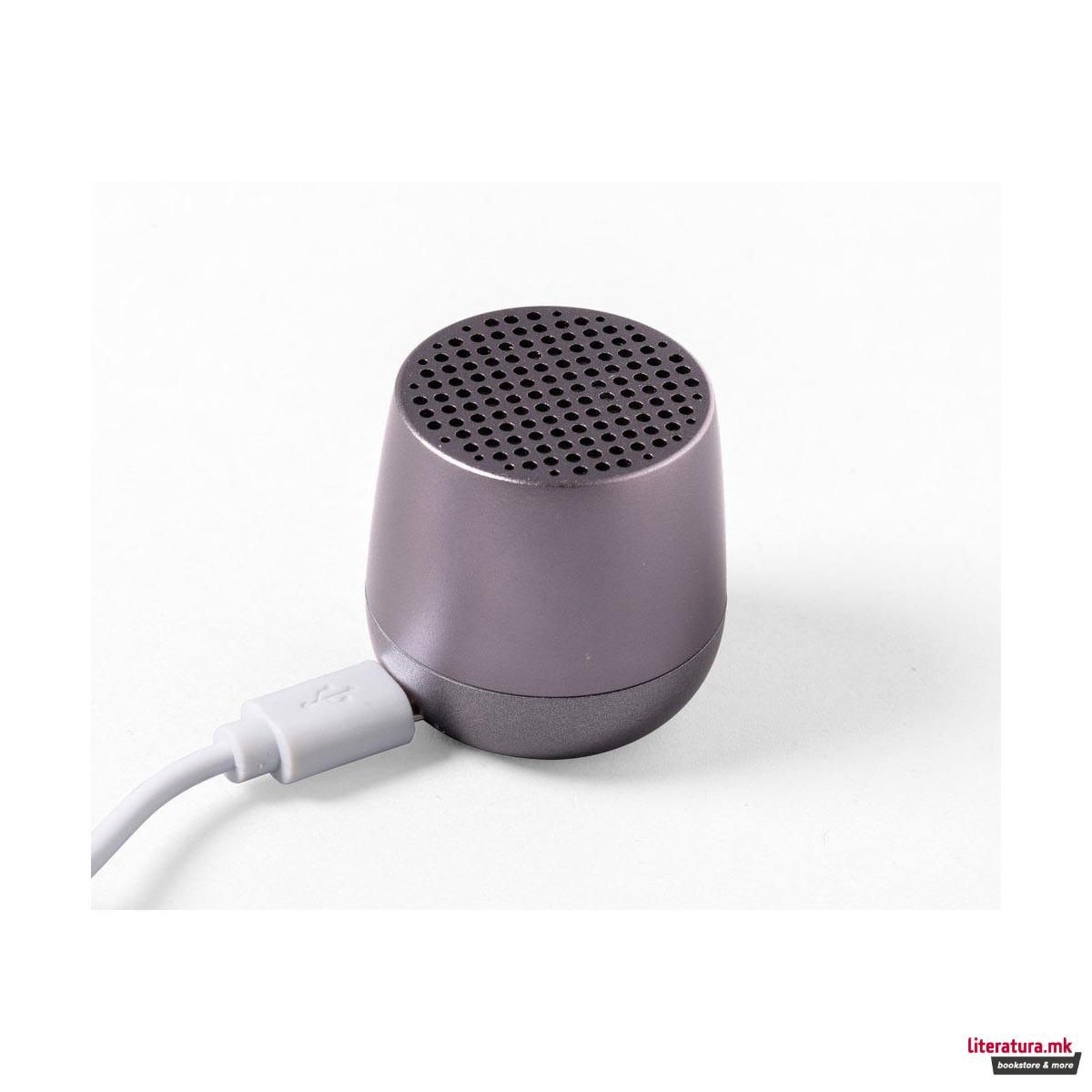 Звучник со безжично полнење, MINO+, металик сив 