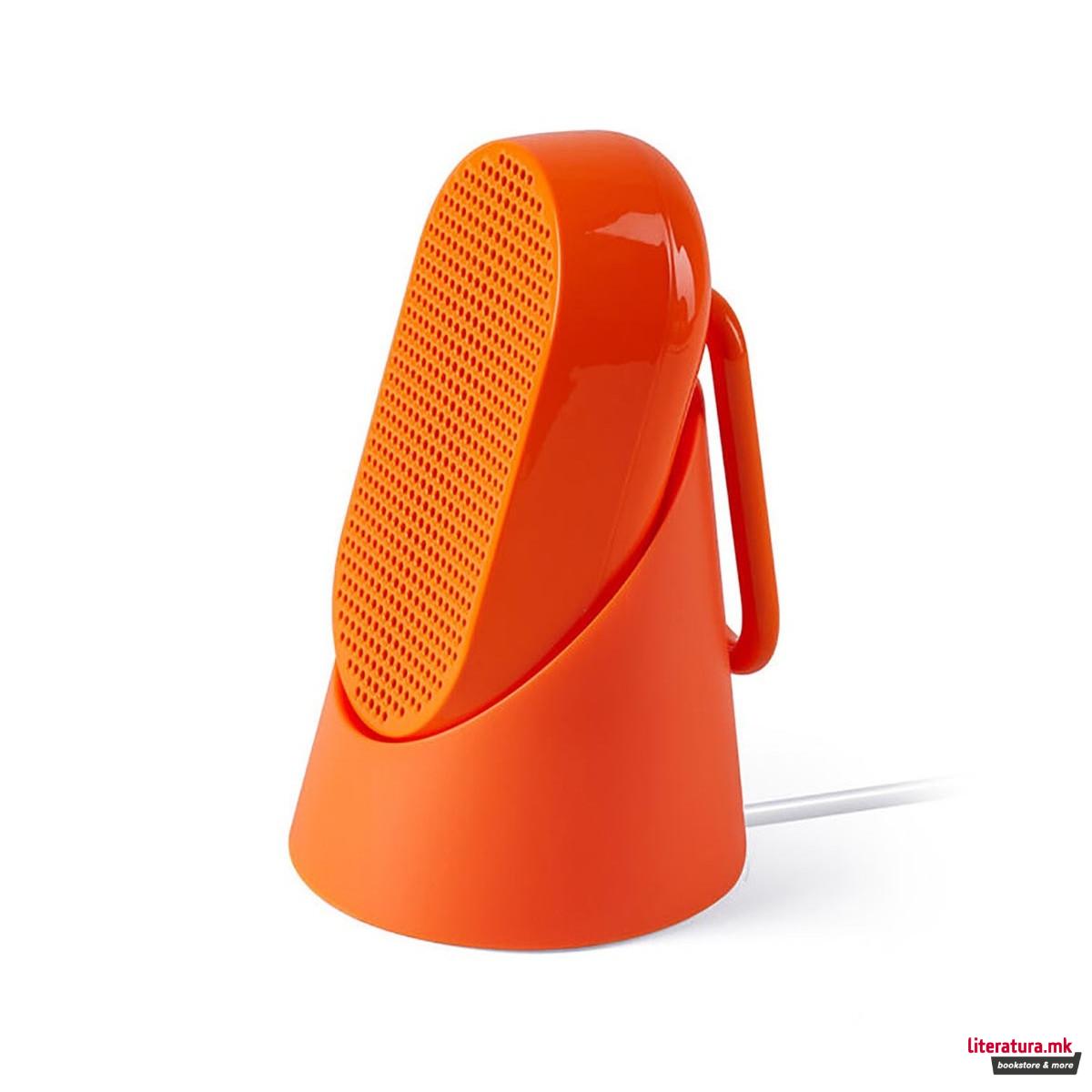 Звучник со карабинер, MINO T, портокалов 