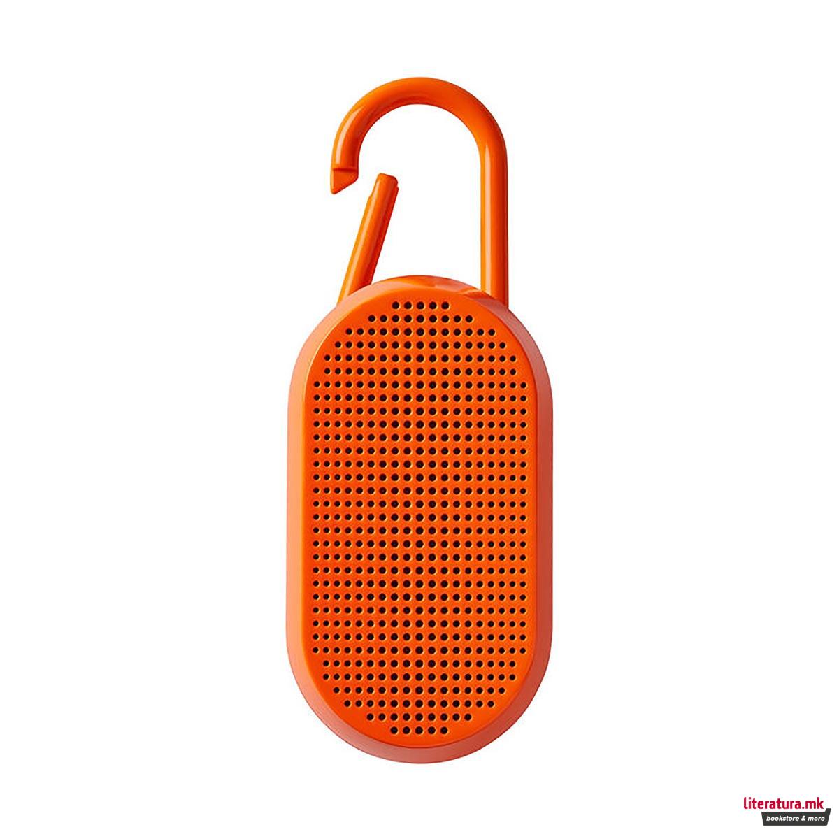 Звучник со карабинер, MINO T, портокалов 