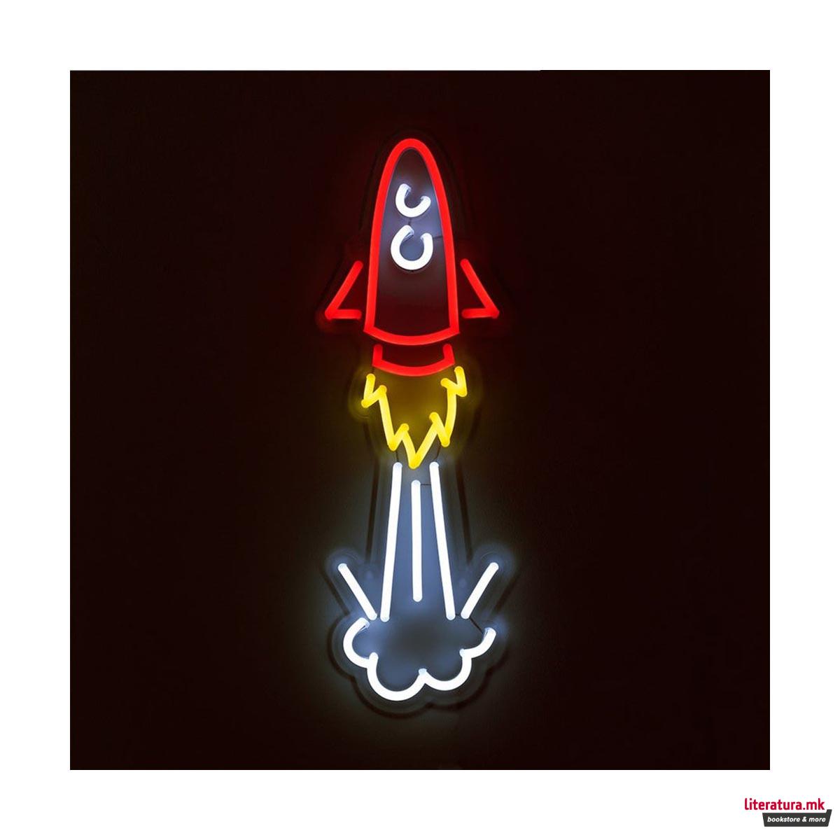 Неонски знак - ѕиден, 'Space Rocket' 