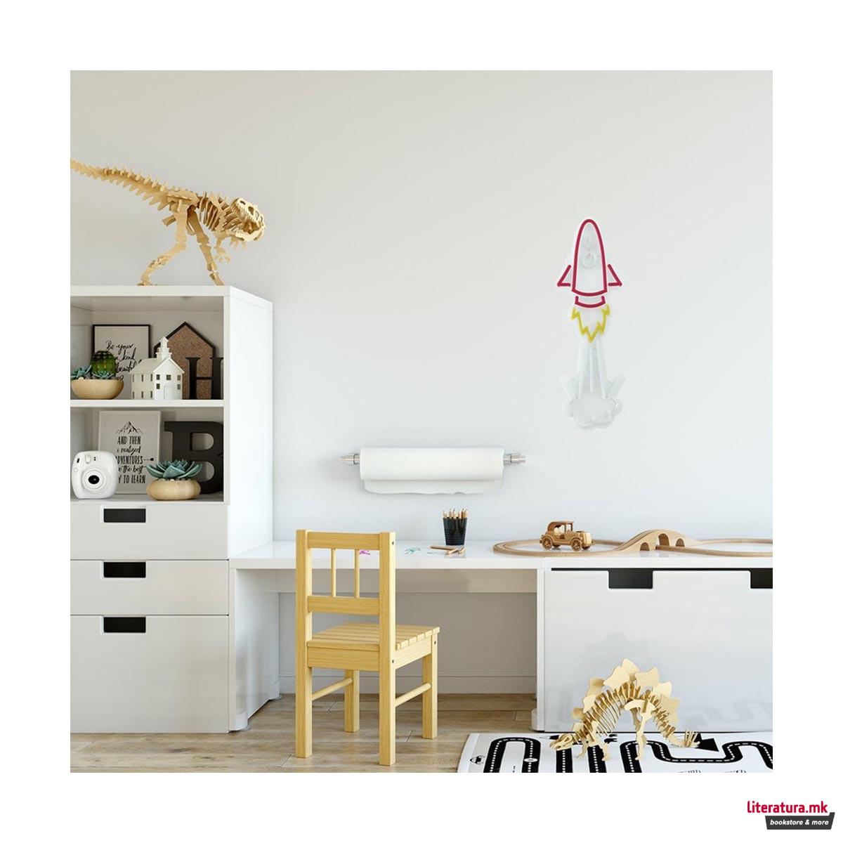 Неонски знак - ѕиден, 'Space Rocket' 