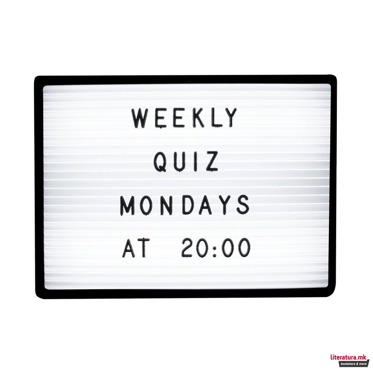 Табла со букви - LED, Light Up Letter Board A4 