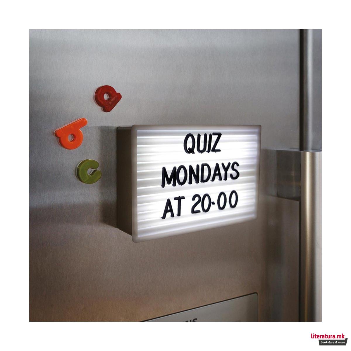 Светлечка табла со букви, Light up Letter Board A6 