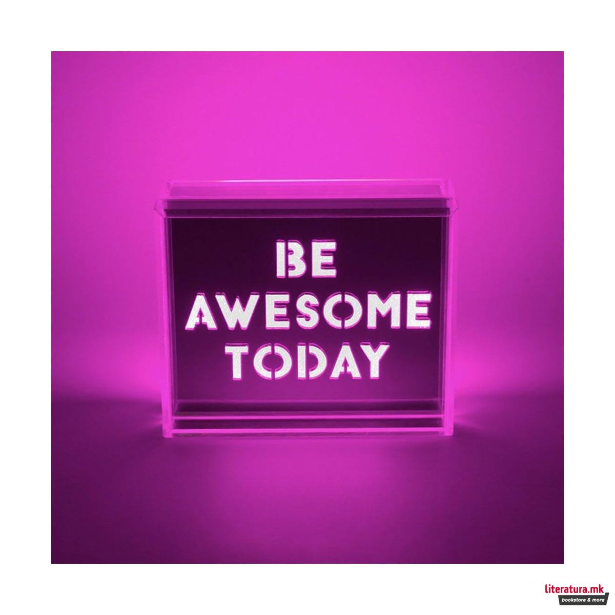 Светлечка кутија со порака - LED, Pink - Mini Acrylic Box 