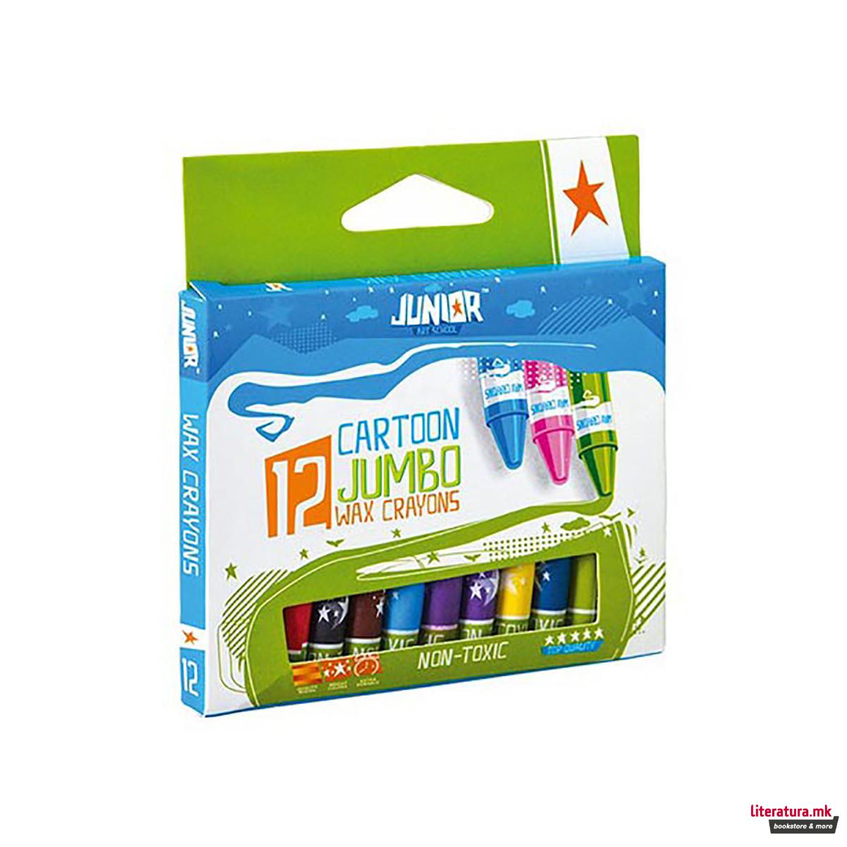 Восочни боици - триаголни, Statovac, Junior, Cartoon Jumbo, 1/12 