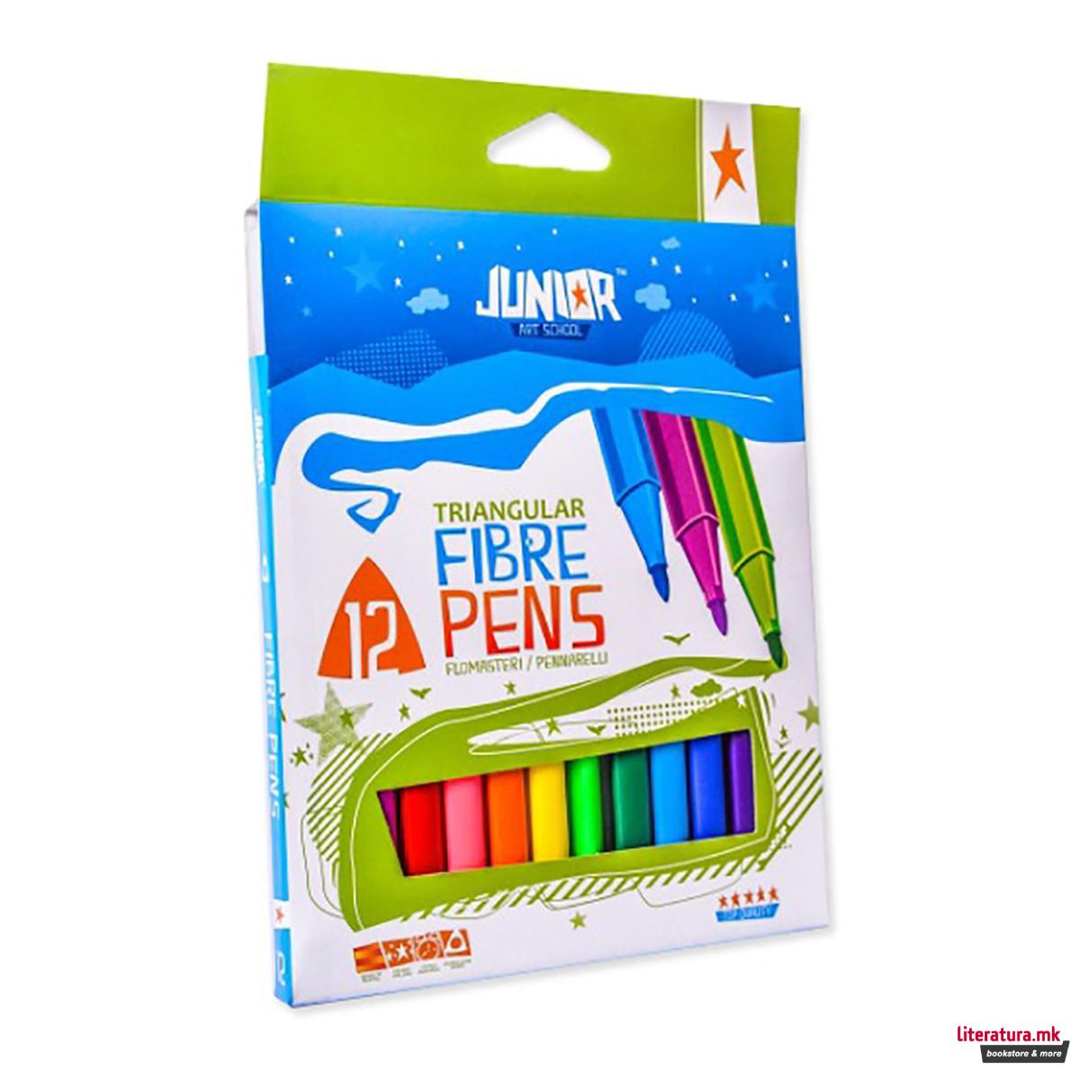 Фломастери - триаголни, Statovac, Junior, 1/12 