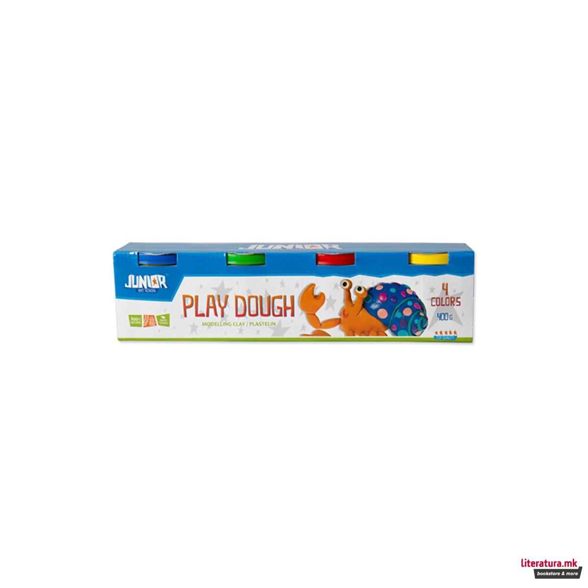 Тесто за моделирање, Statovac, Junior, Play Dough, 400g, 4 бои 