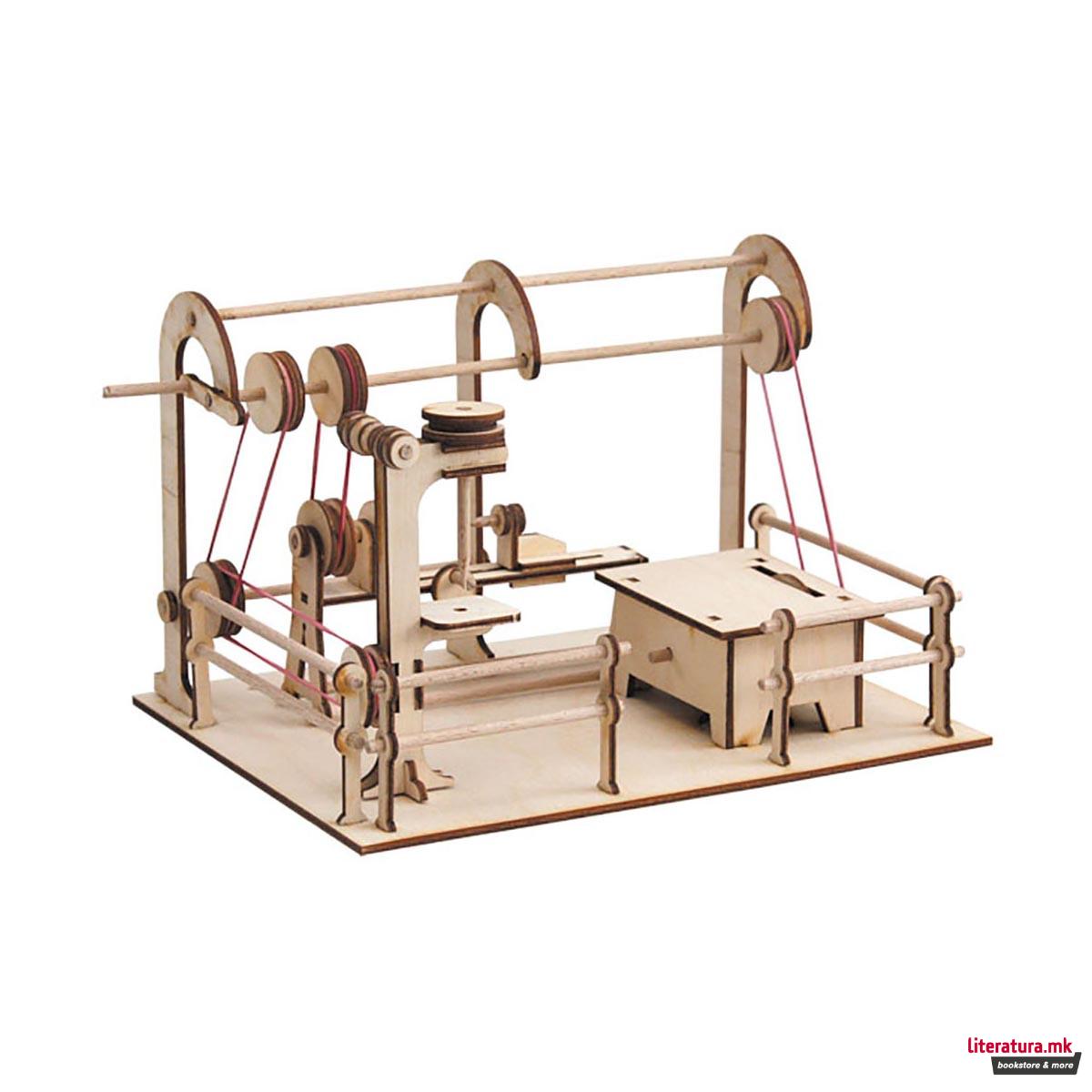 Дрвена фигура на склопување, Transmission workshop 