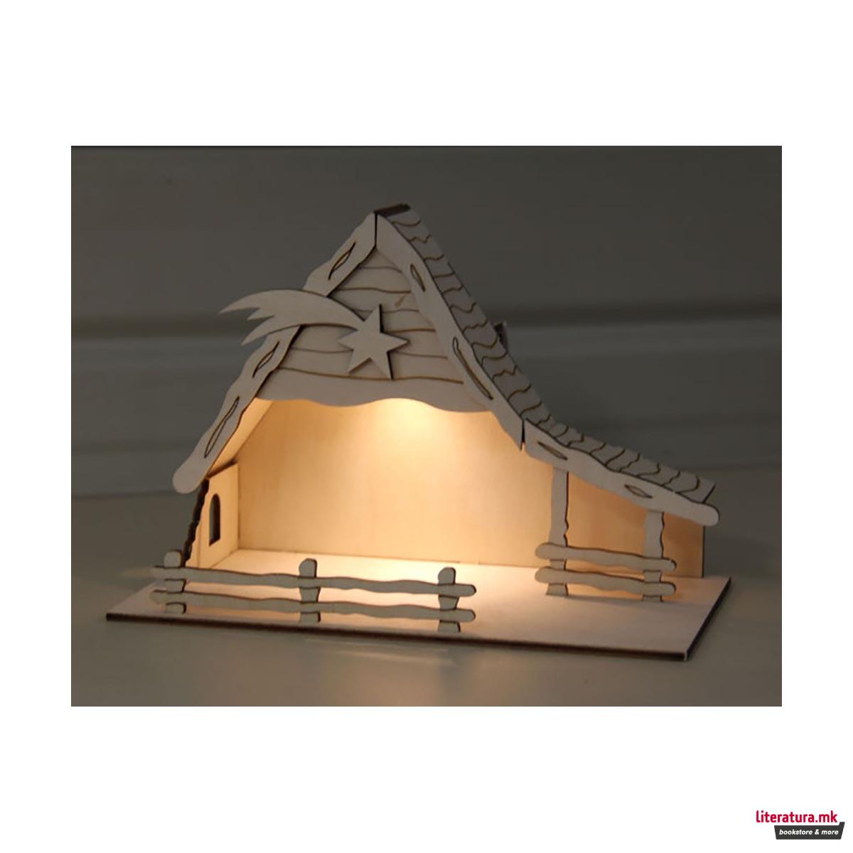 Дрвена фигура на склопување, Соларна божиќна сцена 