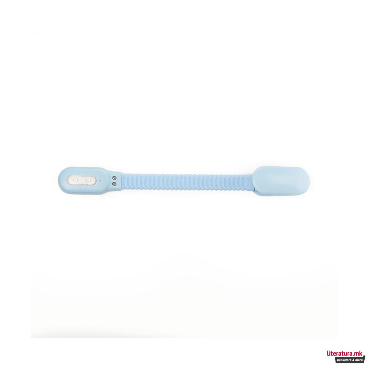 Светло за книга со штипка, Rechargeable Clip Book Light, сино 