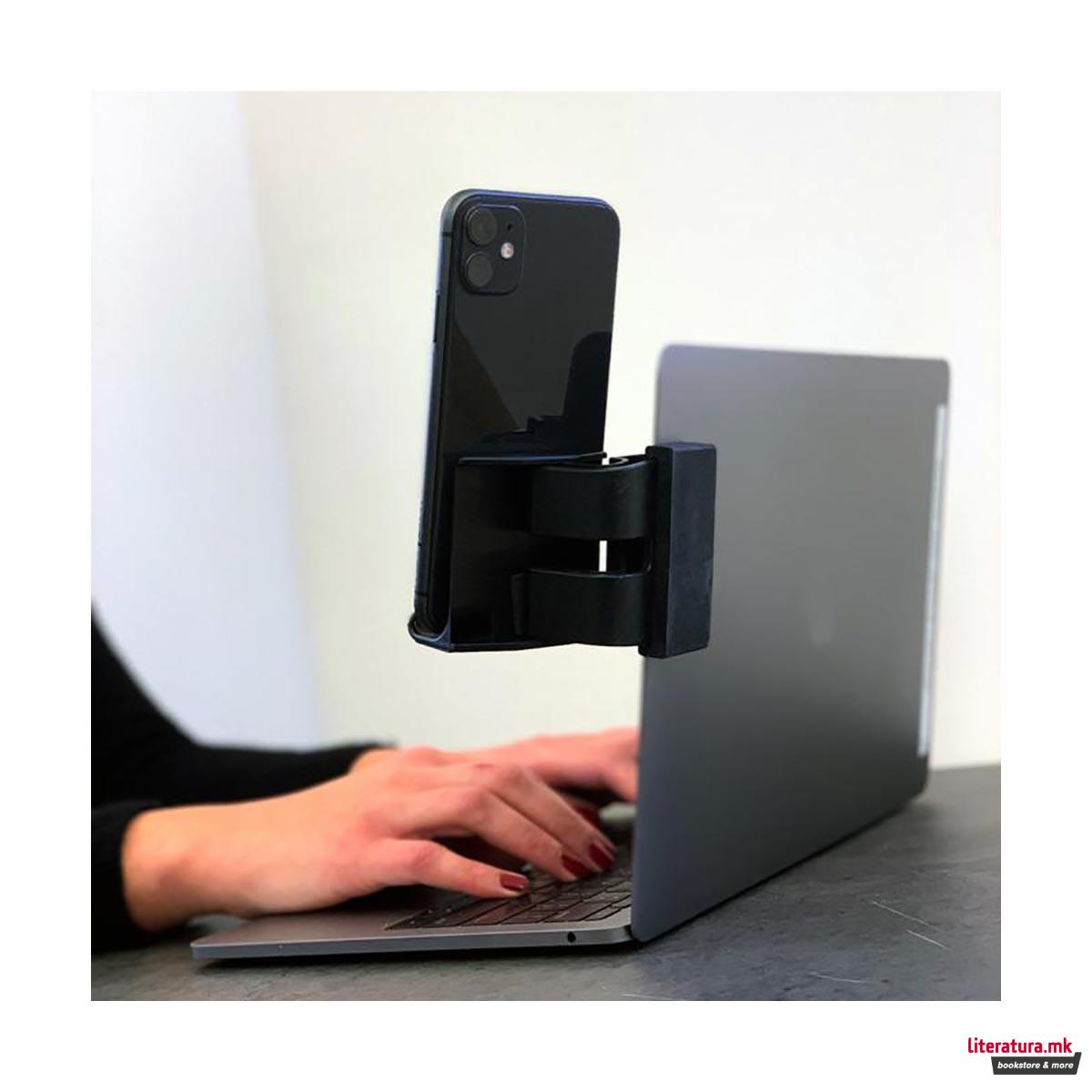 Држач за телефон со штипка, Computer Clip-on Phone Stand