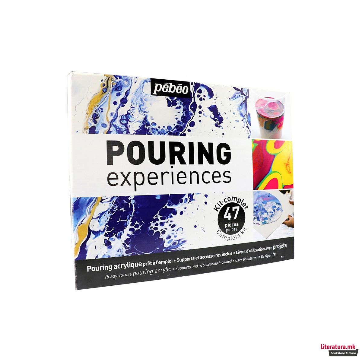 Сет медиуми за пуринг техника, Pebeo, Pouring Experiences, 47 парчиња 