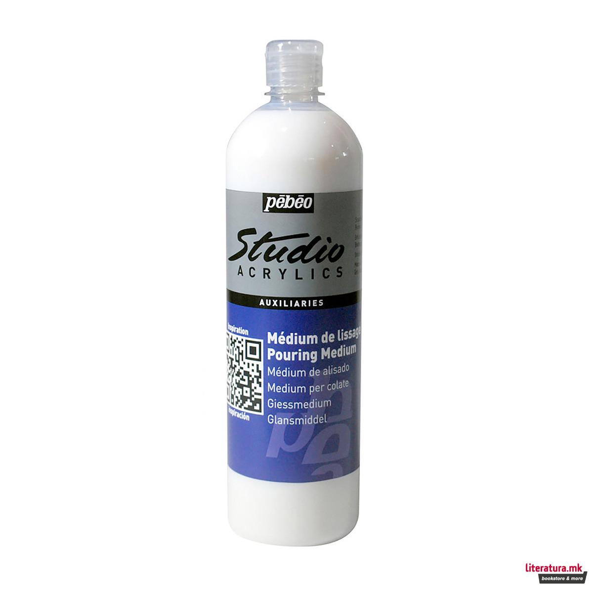 Медиум за пуринг техника, Pebeo, Studio Acrylics Auxiliaries, Pouring Medium, 1000мл 