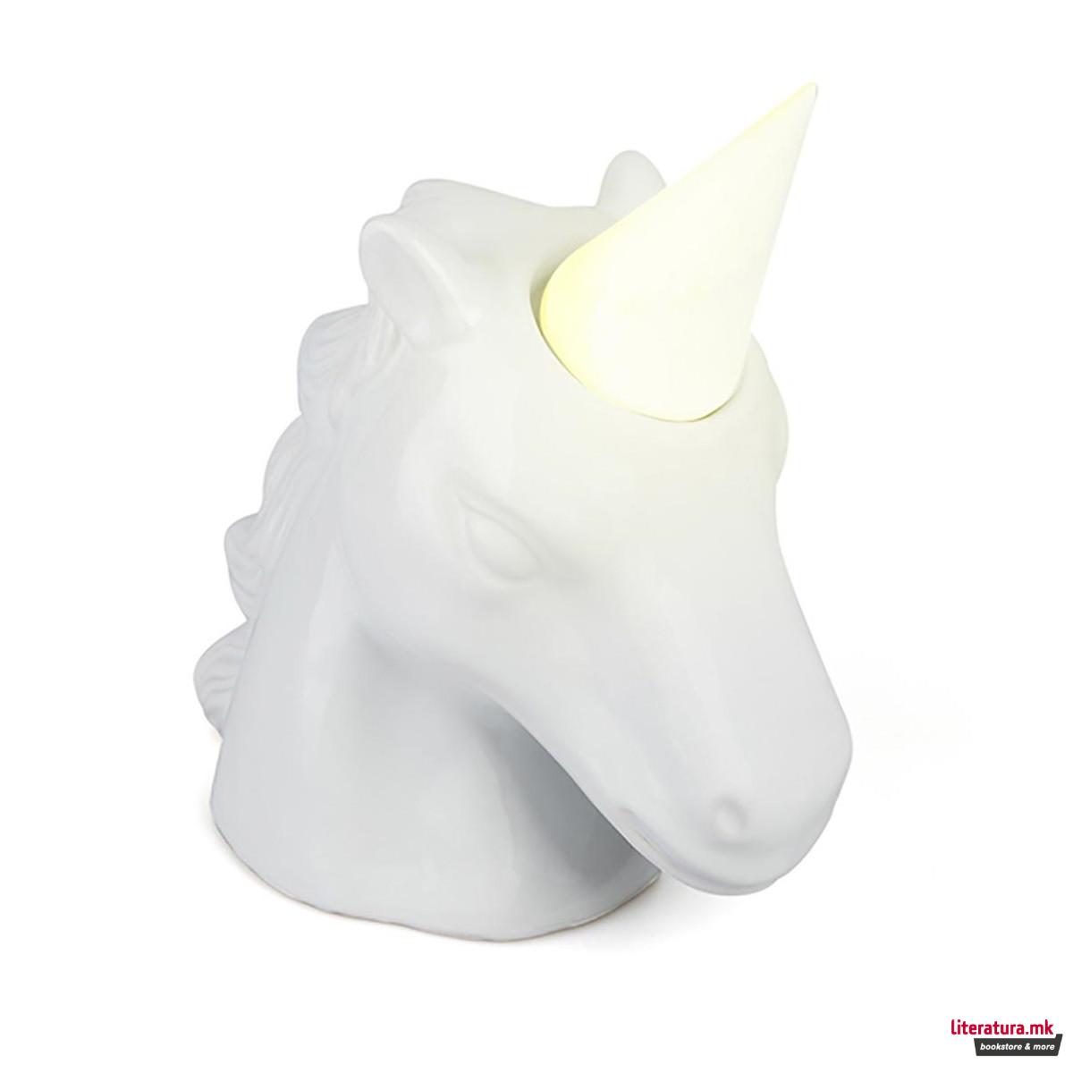 Касичка за пари со ламба, Unicorn, бела 
