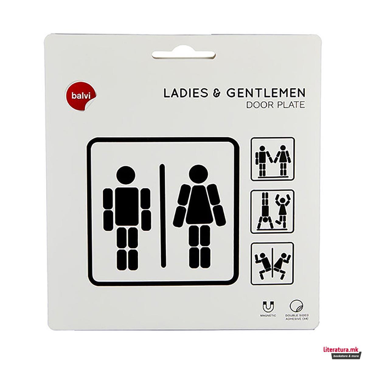 Магнетна плочка за на врата, Ladies & Gentlemen 