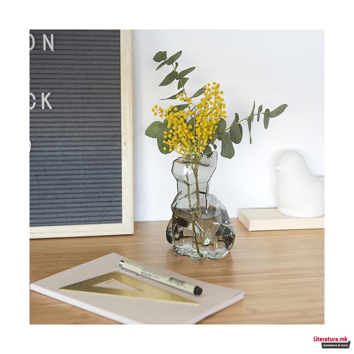 Вазна, Sphinx Cat, 15 цм, сива 