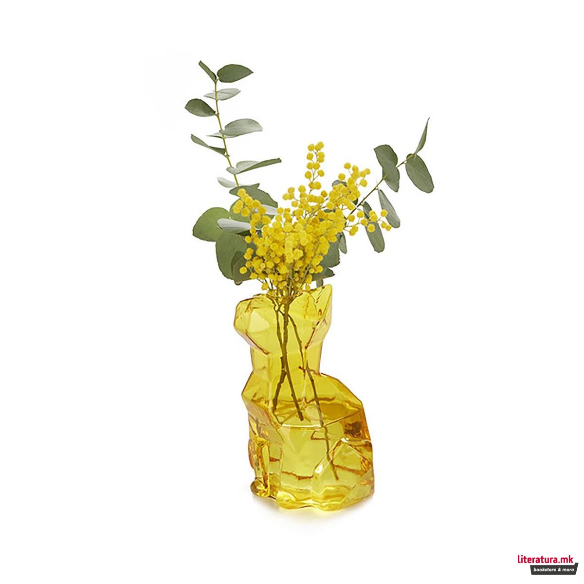 Вазна, Sphinx Cat 15 цм, жолта 