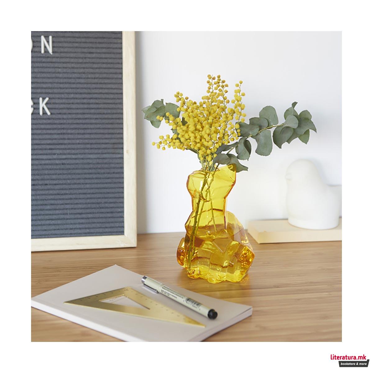 Вазна, Sphinx Cat 15 цм, жолта 