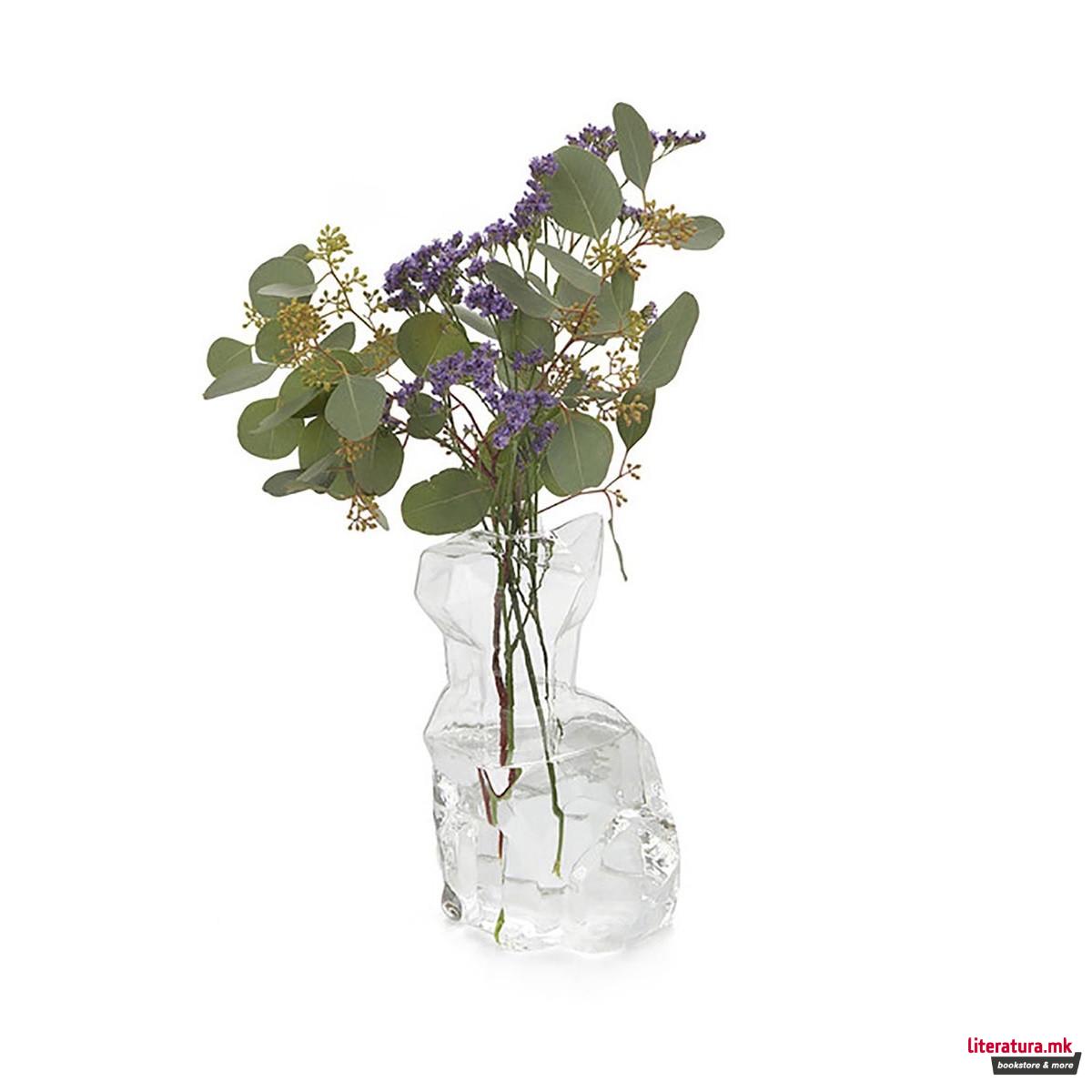 Вазна, Sphinx Cat, 23 цм, транспарентна 