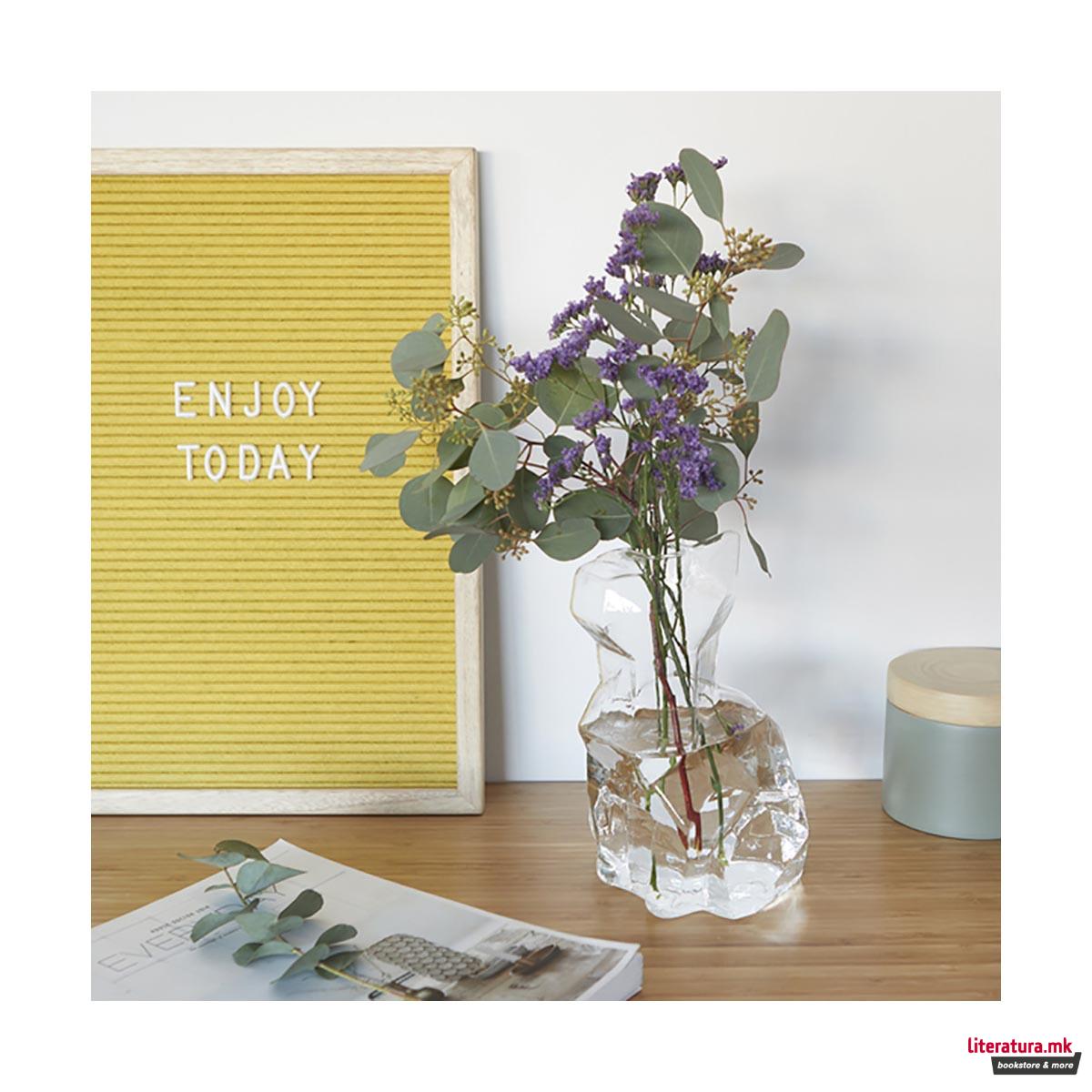 Вазна, Sphinx Cat, 23 цм, транспарентна 