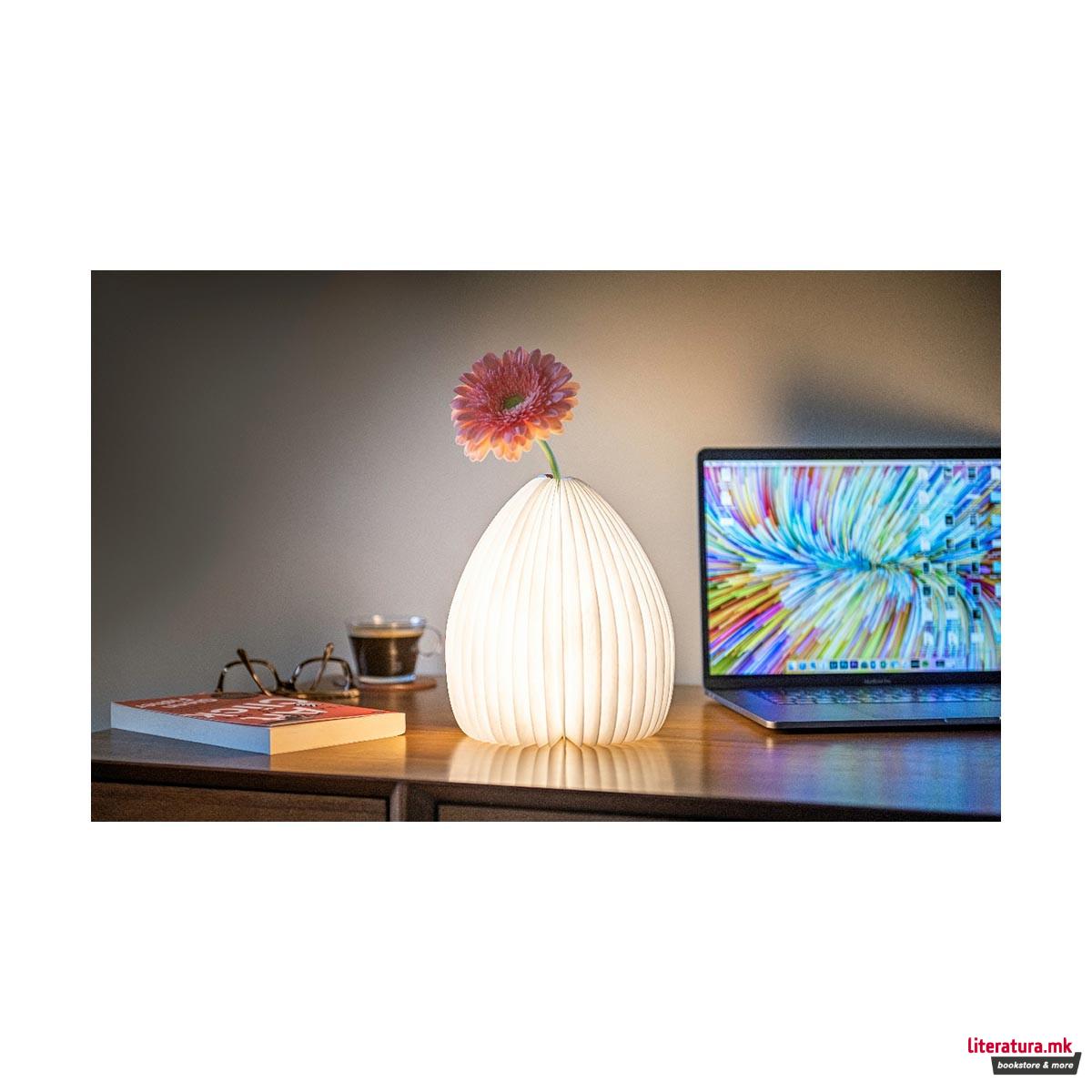 Паметна ламба - Вазна, Smart Vase Light, дрво - бамбус