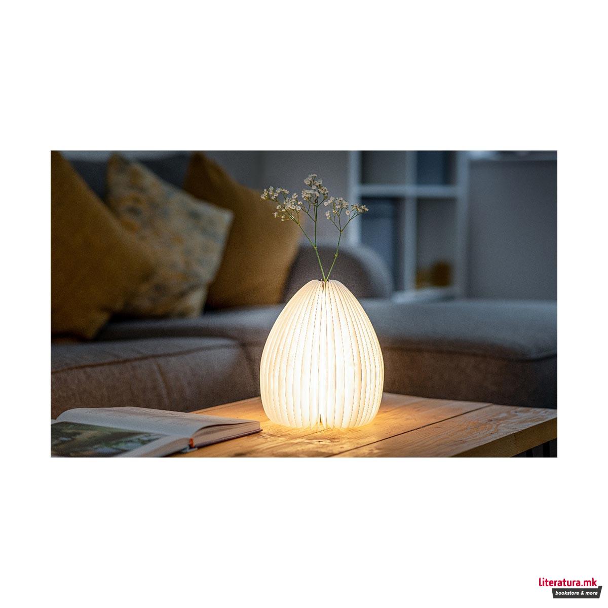 Паметна ламба - Вазна, Smart Vase Light, дрво - бамбус
