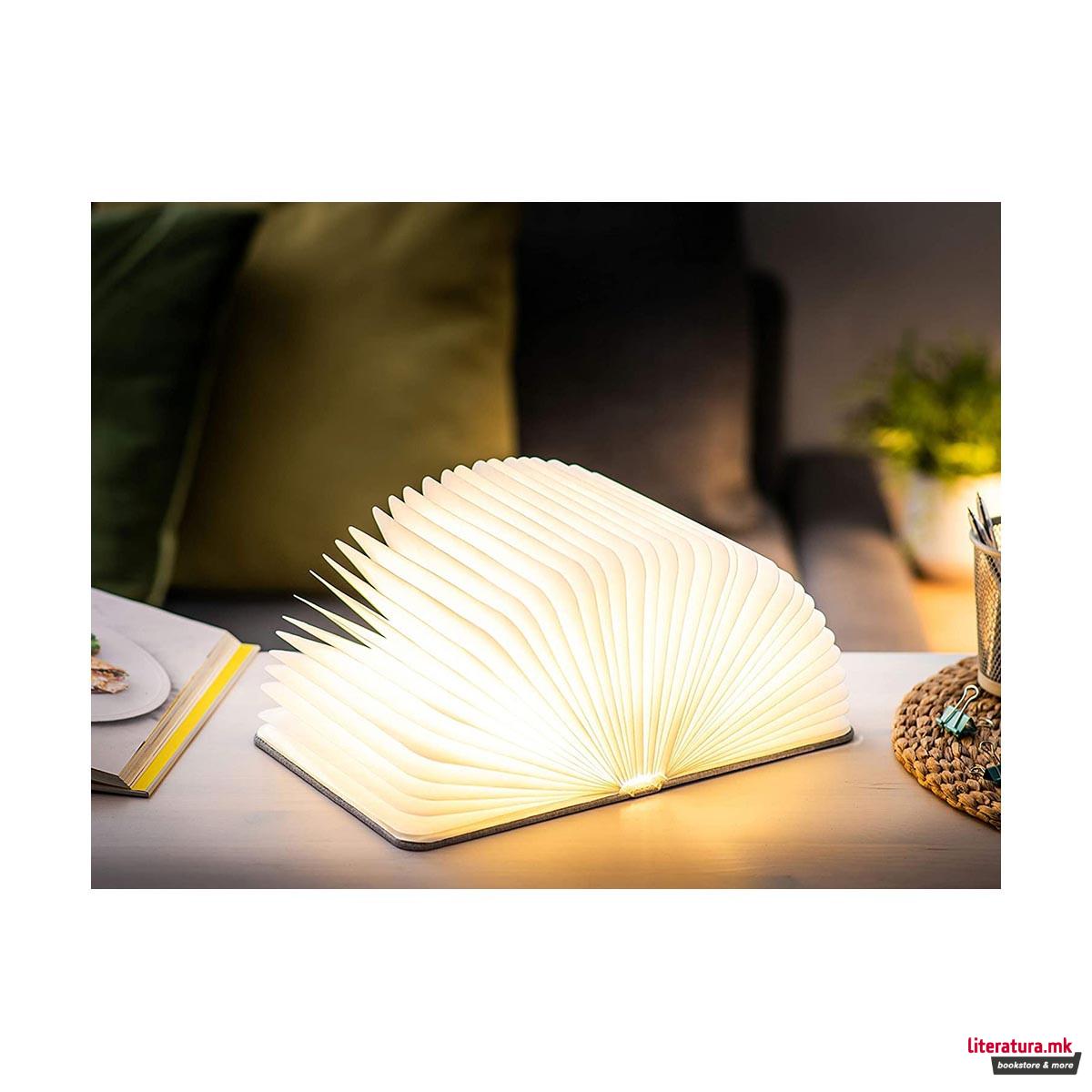 Паметна ламба - Книга, Large Smart Book Light, сива