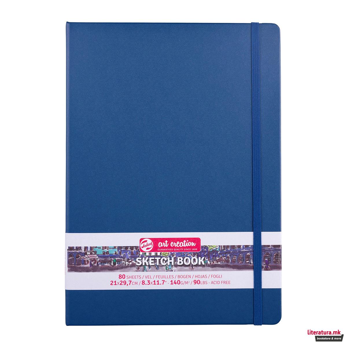 Скицник, Talens Art Creation, 21 x 29.7 цм, navy blue 