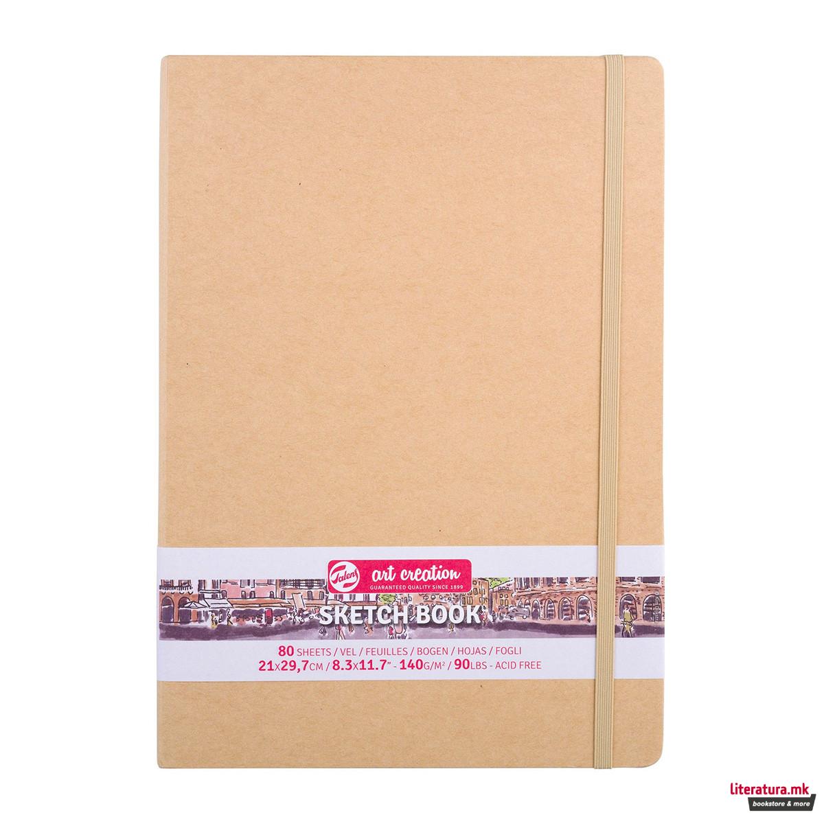 Скицник, Talens Art Creation, 21 x 29.7 цм, kraft paper 