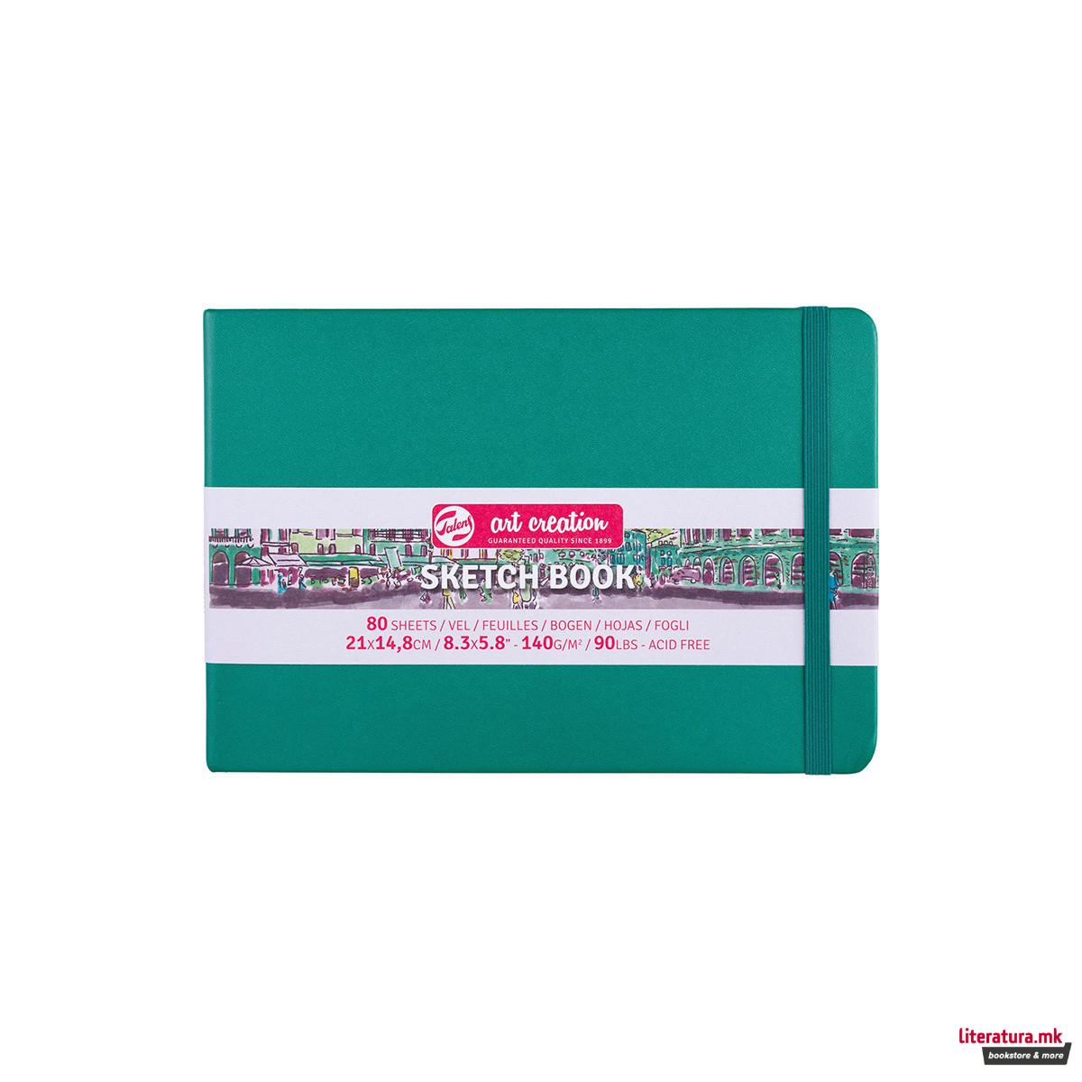 Скицник, Talens Art Creation, 21 x 14.8 цм, forest green 