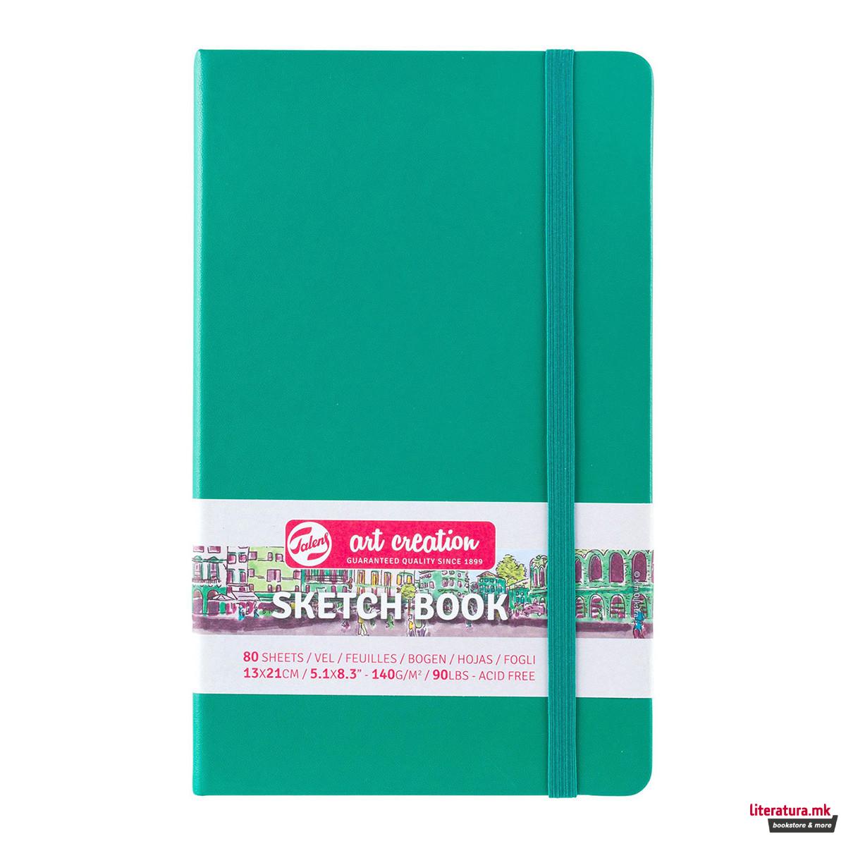 Скицник, Talens Art Creation, 13 x 21 цм, forest green 