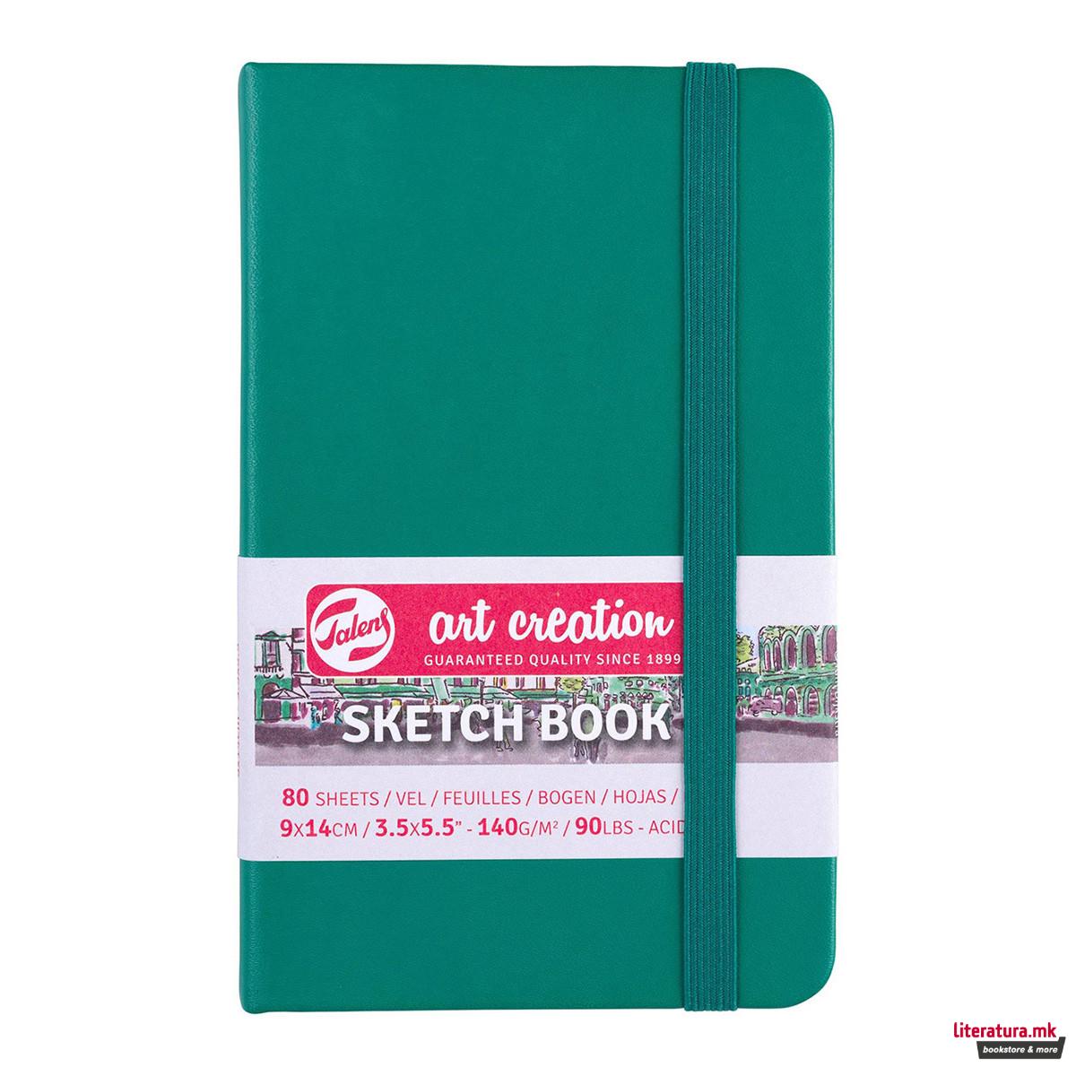 Скицник, Talens Art Creation, 9 x 14 цм, forest green 