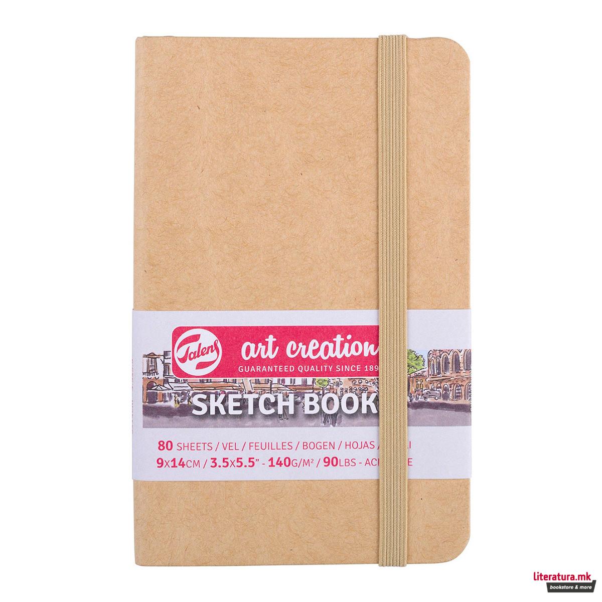 Скицник, Talens Art Creation, 9 x 14 цм, kraft paper 